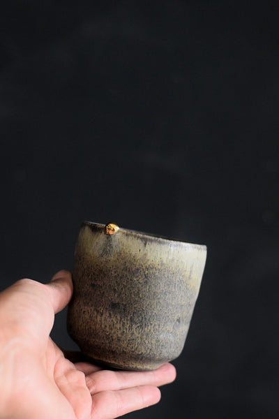 MATCHA // Washed grey Teacup w/ pépite 200ml