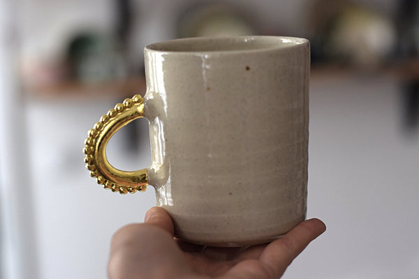 AYA Gold pearls handle // Tea cup medium