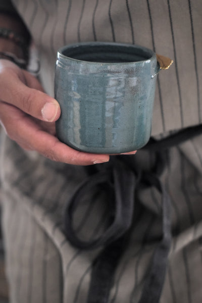 ENYA // Forest green 250ml coffee cup w/ gold wing