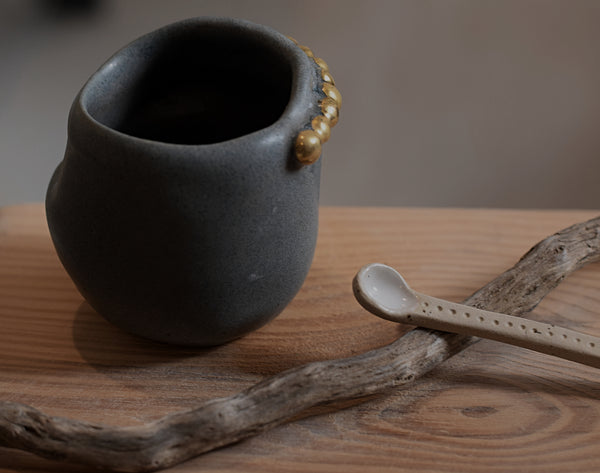 Twisted Espresso Cup Blue pebble