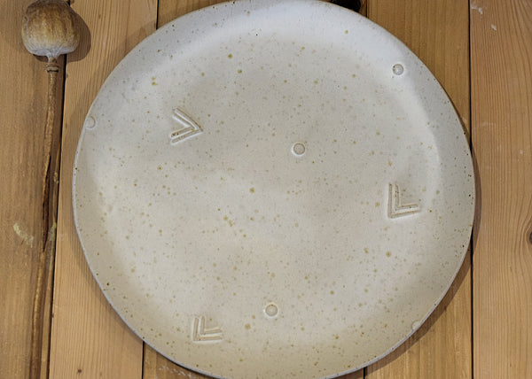 Organic patterned plate - White mat