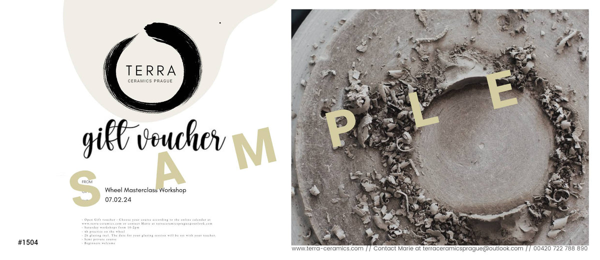 Open gift voucher // Saturday Wheel (6h) Terra Ceramics Prague