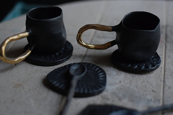 Hand-pinched Black Espresso