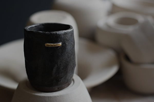 Gold line Gray Espresso Cup #1 // SOLD OUT
