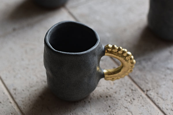 Espresso Cup Blue pigeon w/ pearl handle // SOLD OUT